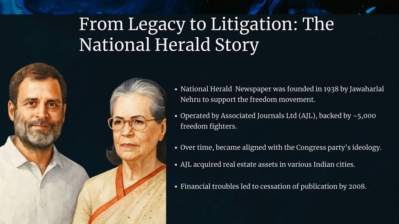 What is the National Herald Case and why are Sonia and Rahul Gandhi under investigation?