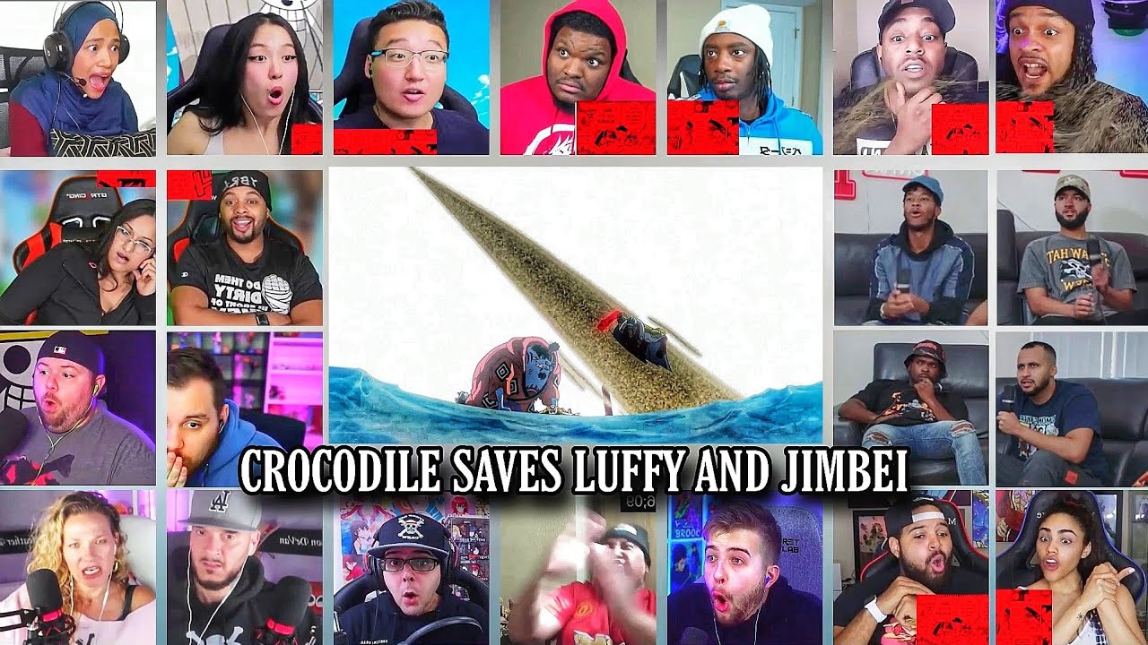 Crocodile Saves Luffy and Jimbei From Akainu Reaction Mashup | One Piece Episode 487