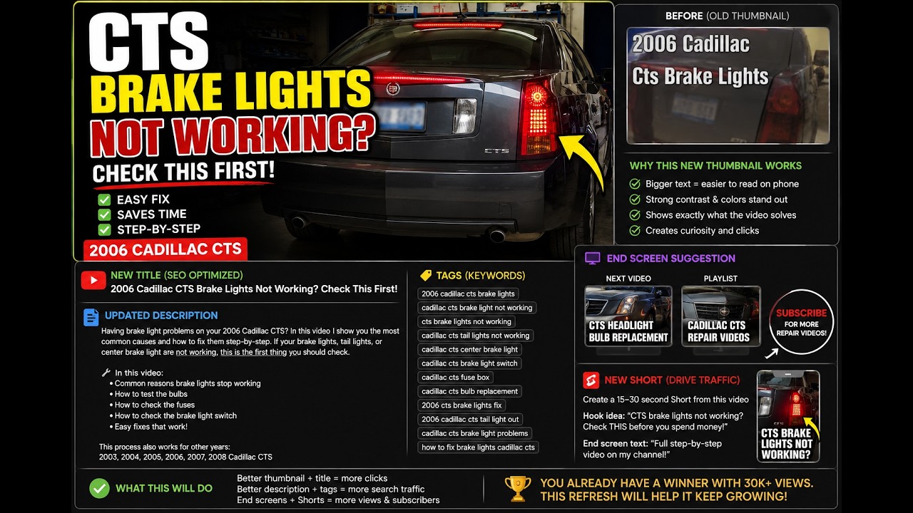 2006 Cadillac Cts Brake Lights
