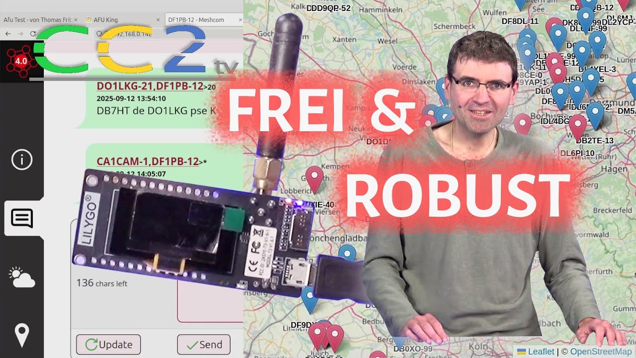 Kommunikation ohne Netz mit Meshcom (CC2tv Folge 409)