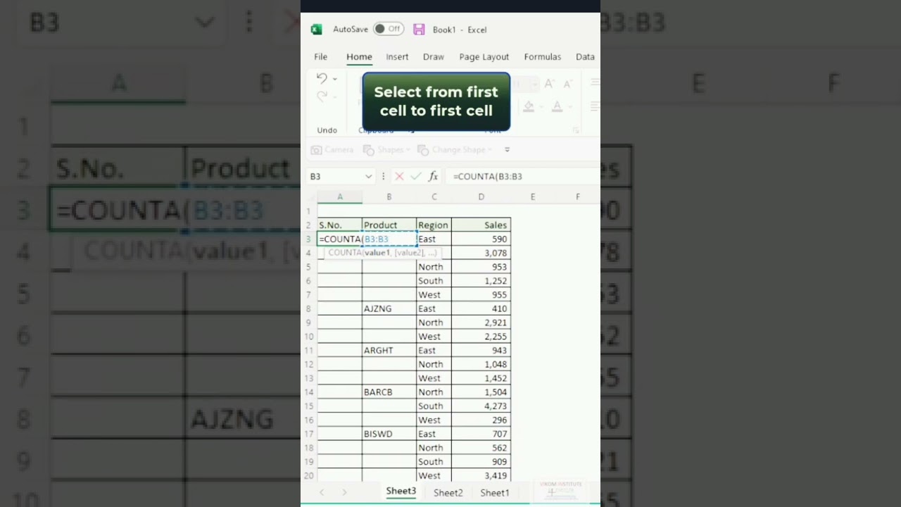 Auto indexing in Excel