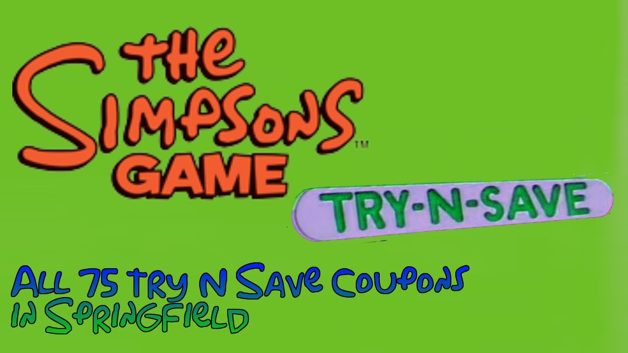 The Simpsons Game *100%* (X360) - All 75 Try-n-Save Coupons in Springfield