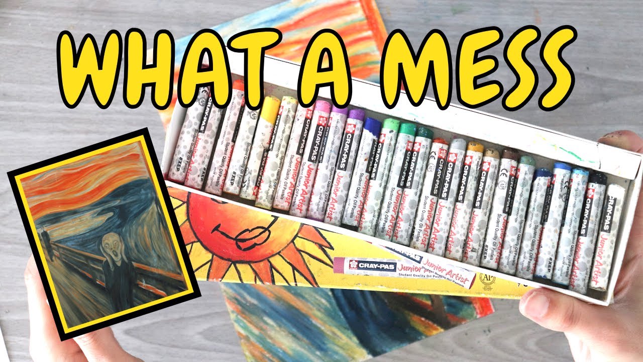 TRYING OIL PASTELS (NOT QUITE A FAIL) + Recreating Famous Artwork The Scream by Edvard Munch!