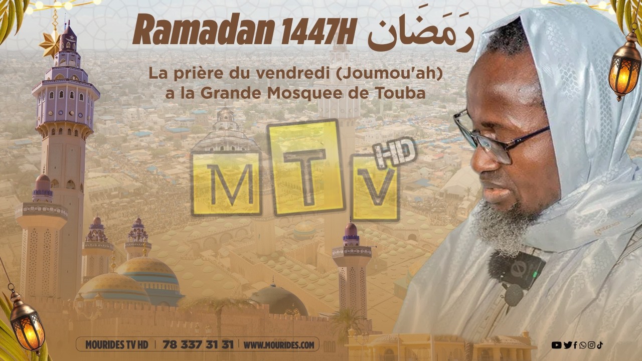 En Direct: Prière du Vendredi 06 Mars 2026 - Grande Mosquée de Touba, - Imam S. Fallou Mbacké