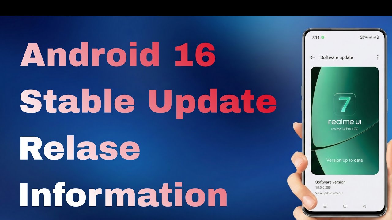 android 16 stable update information AAnything Tech is live #realmenything Tech is live