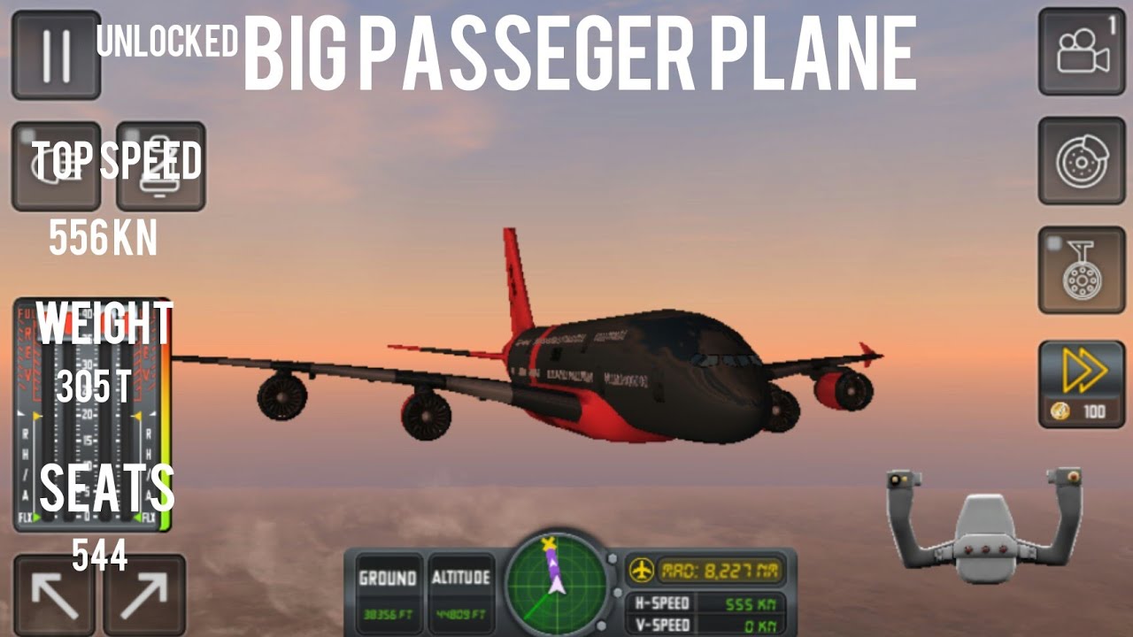 BIG PASSENGER PLANE - UNLOCKED |CUSTOMIZE |TEST FLIGHT |PERFECT LANDING (FLIGHT SIM 2018)