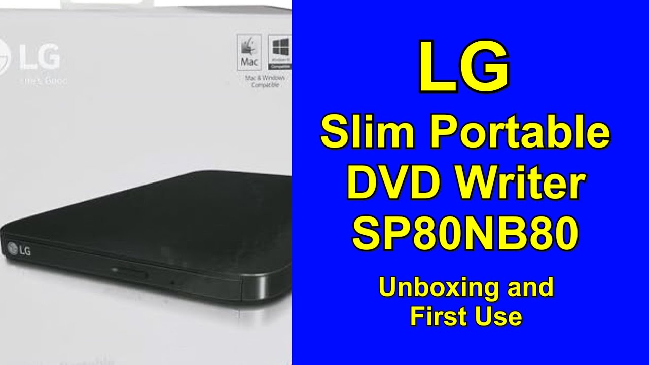 STILL USEABLE? The LG Slim USB Portable DVD Writer SP80NB80 Unboxing and First Use Testing