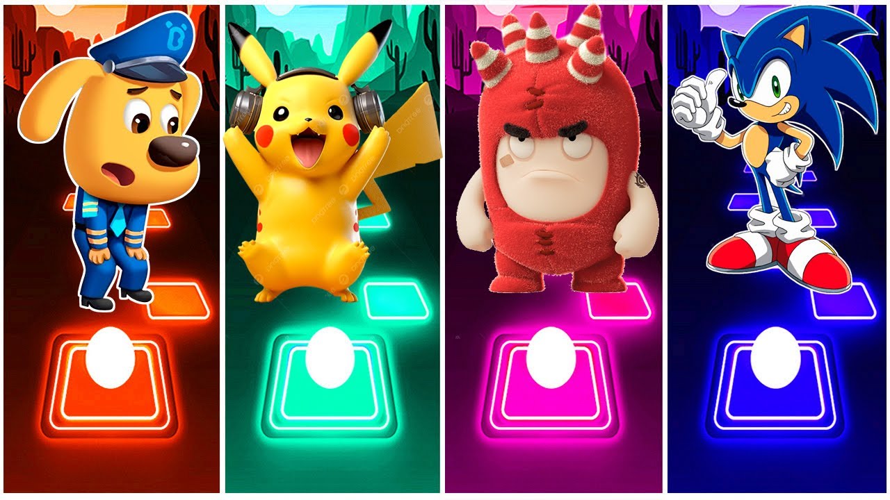 Sheriff Labrador 🆚 Pikachu 🆚 Oddbods Fuse 🆚 Sonic.🎶 Who Is Best?