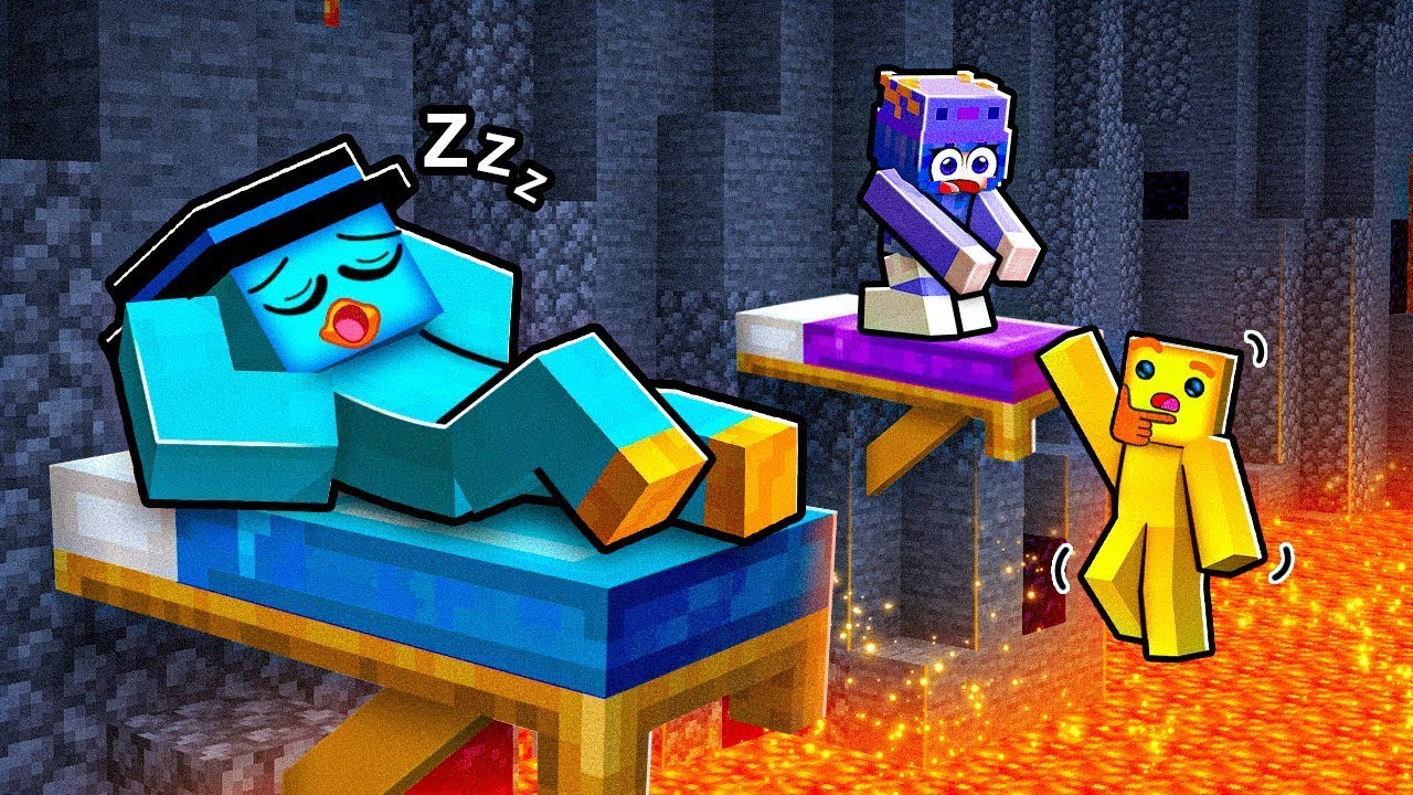 Passei a noite na CAMA mais PERIGOSA do Minecraft!