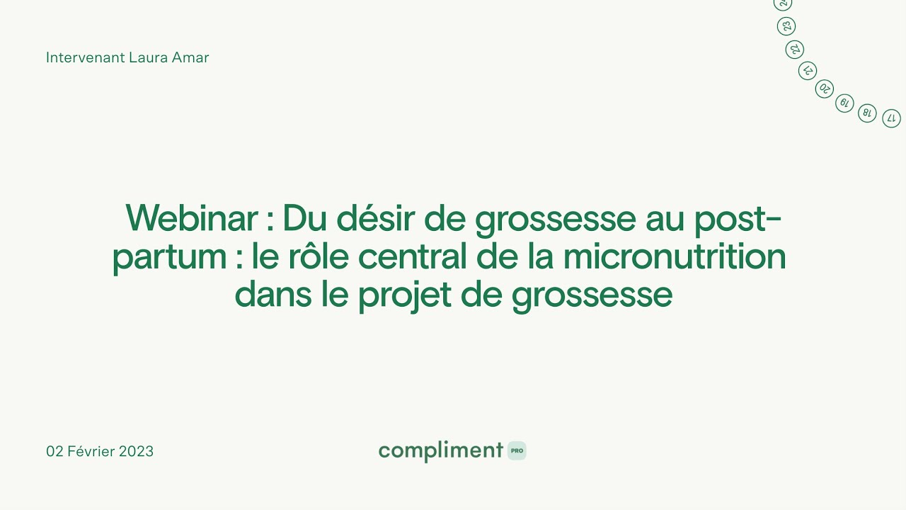 Du désir de grossesse au post partum : le rôle de la micronutrition dans le projet de grossesse