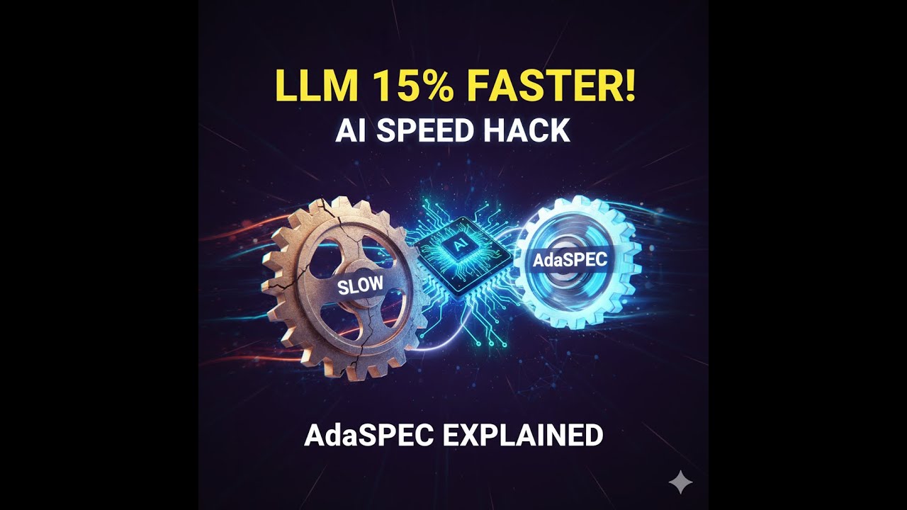 🚀 LLM INFERENCE 15% FASTER? AdaSPEC Explained