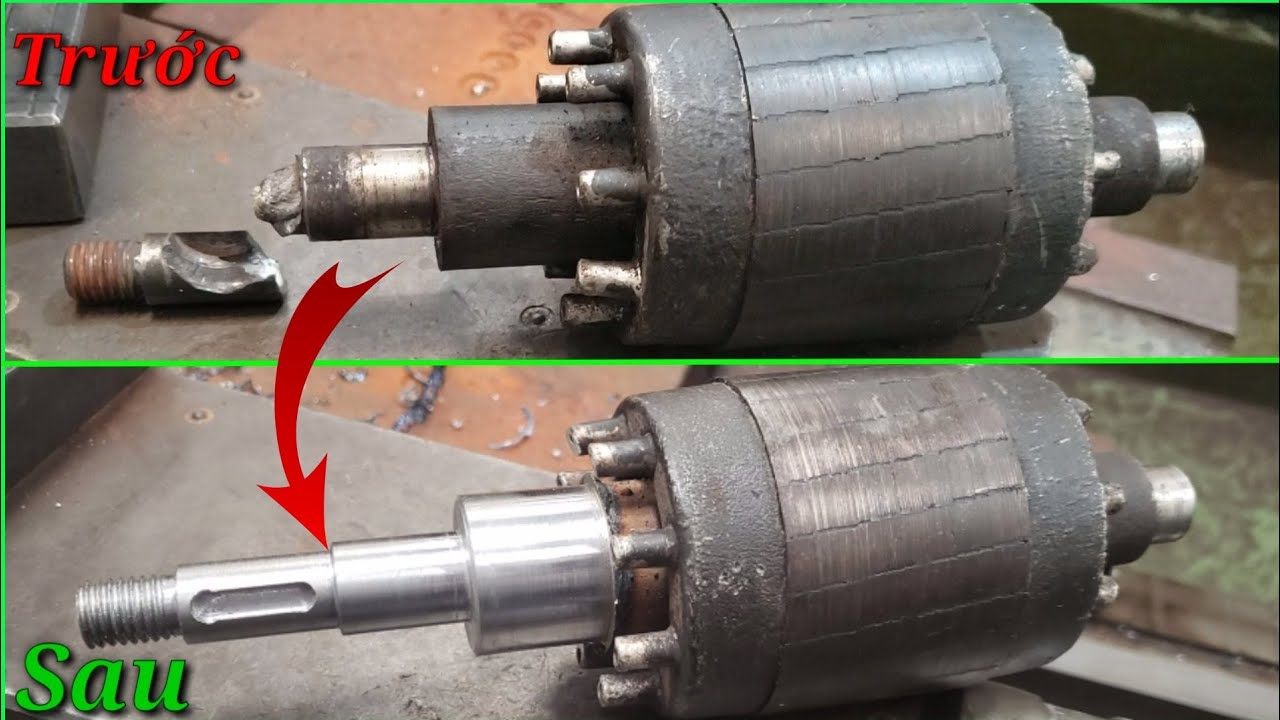 Cách Phục Hồi Lại Trục Motor Bị Gãy | restorarion motor shaft