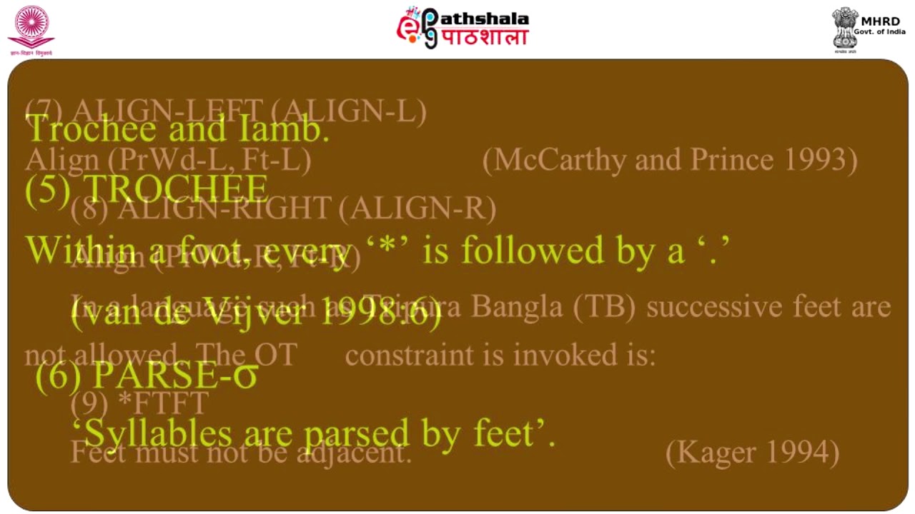 Stress and Foot in OT