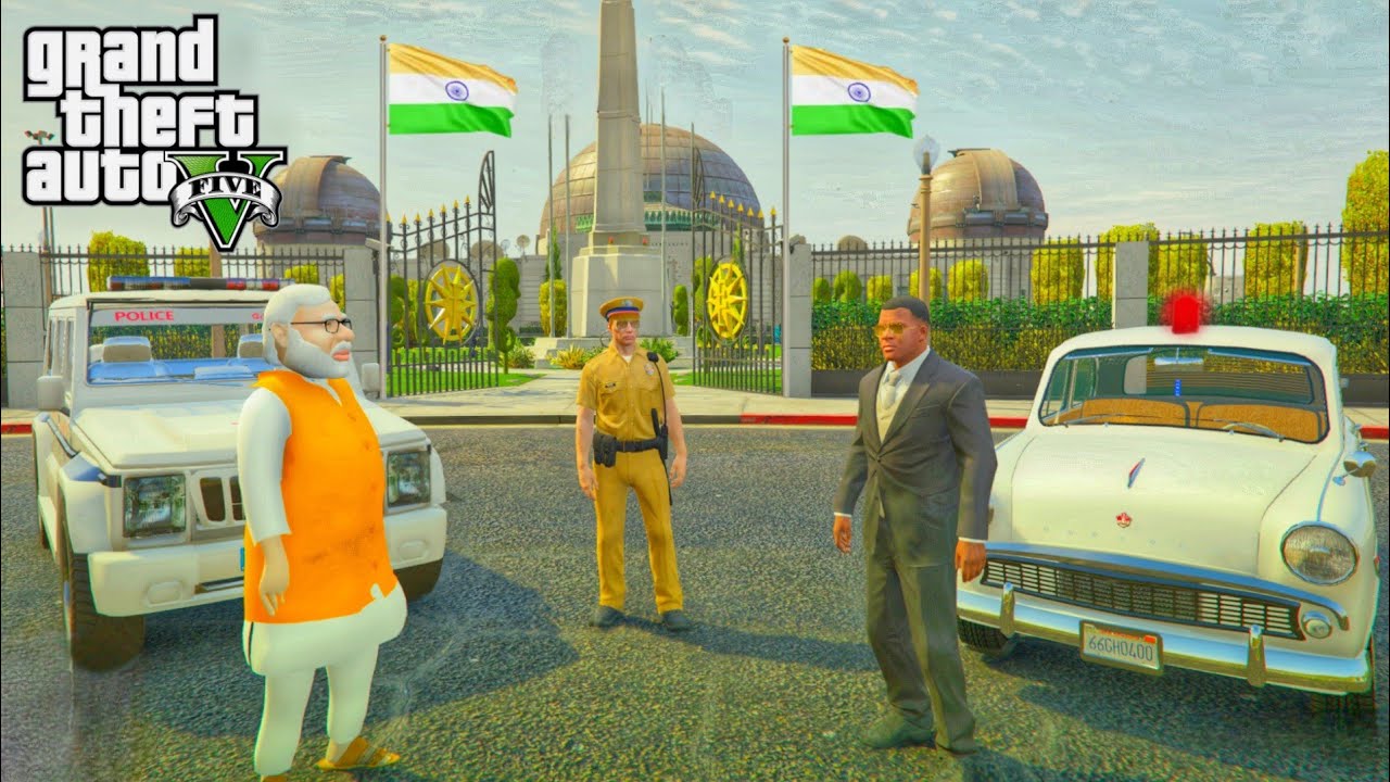 Franklin Becomes Head Of Indian Prime Minister Special Security Force ! GTA V - THE GAMER HIMANSHU !