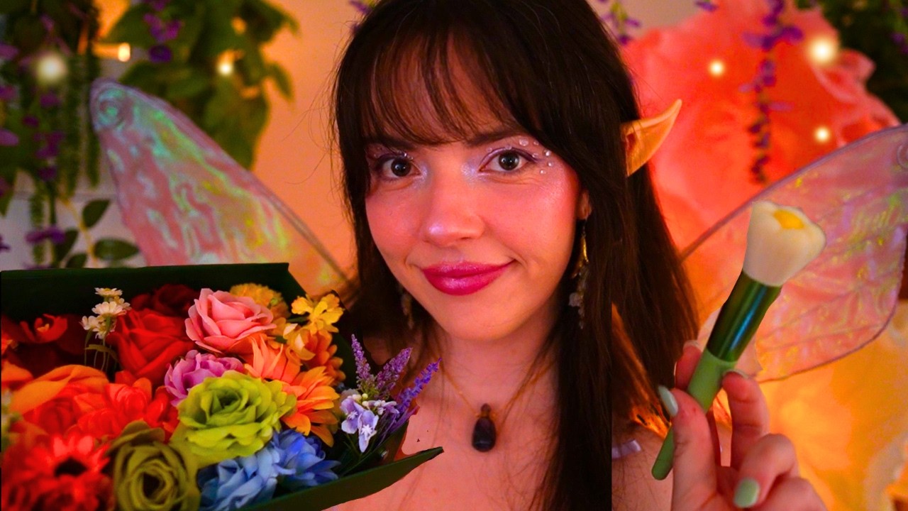 ASMR Dewdrop Fairy Gives You a Makeover 🧚🌷 (diagrams, personal attention, makeup)