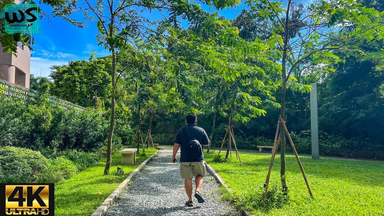 [4K] GREENWAY PARK BGC TAGUIG 2022🍀 - Relaxing Morning Walk 🇵🇭