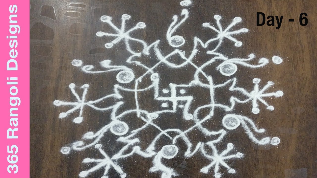 Beautiful Entryway Rangoli - Dotted Rangoli Designs | Pink House