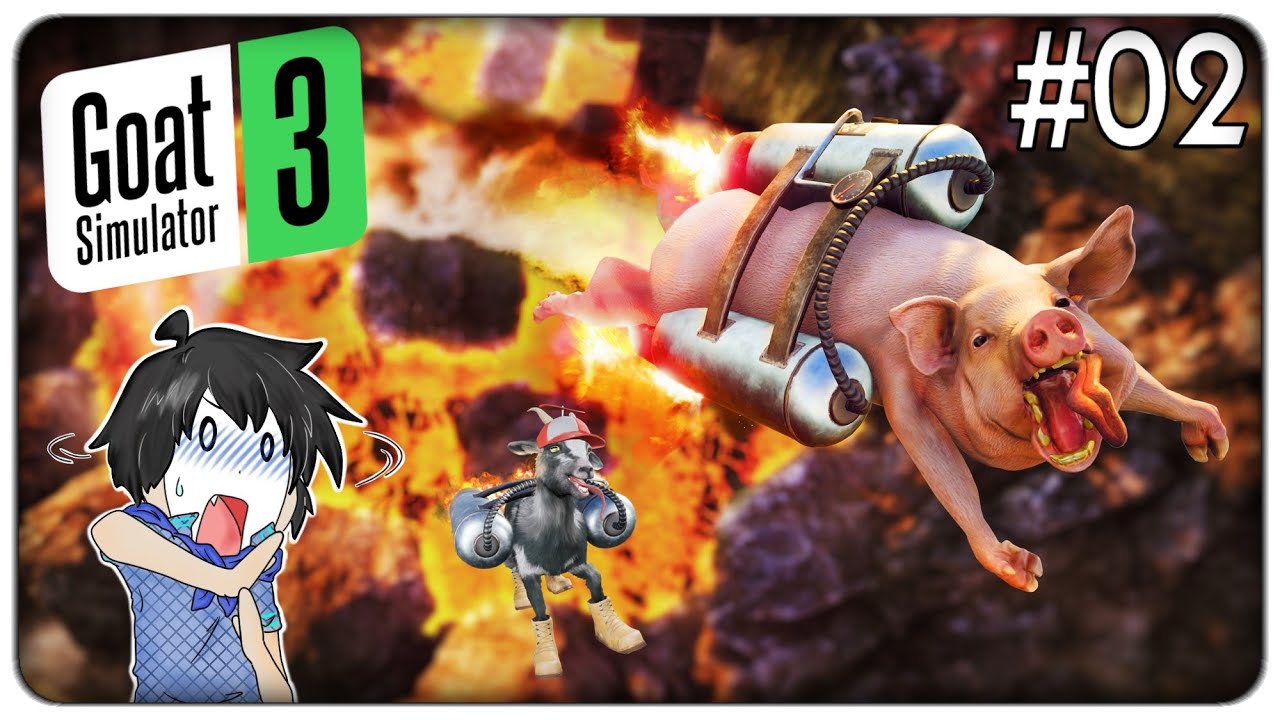 DIVENTO UN MAIALE TUTTO UNTO E ROVINO LA VITA A TUTTI | Goat Simulator 3 - ep.02