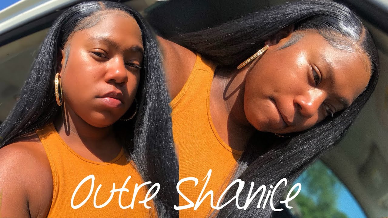 $30! Human Hair Kinky Straight Dupe | Outre Perfect Hairline 13x6 Pre-Plucked Lace Front Wig Shanice