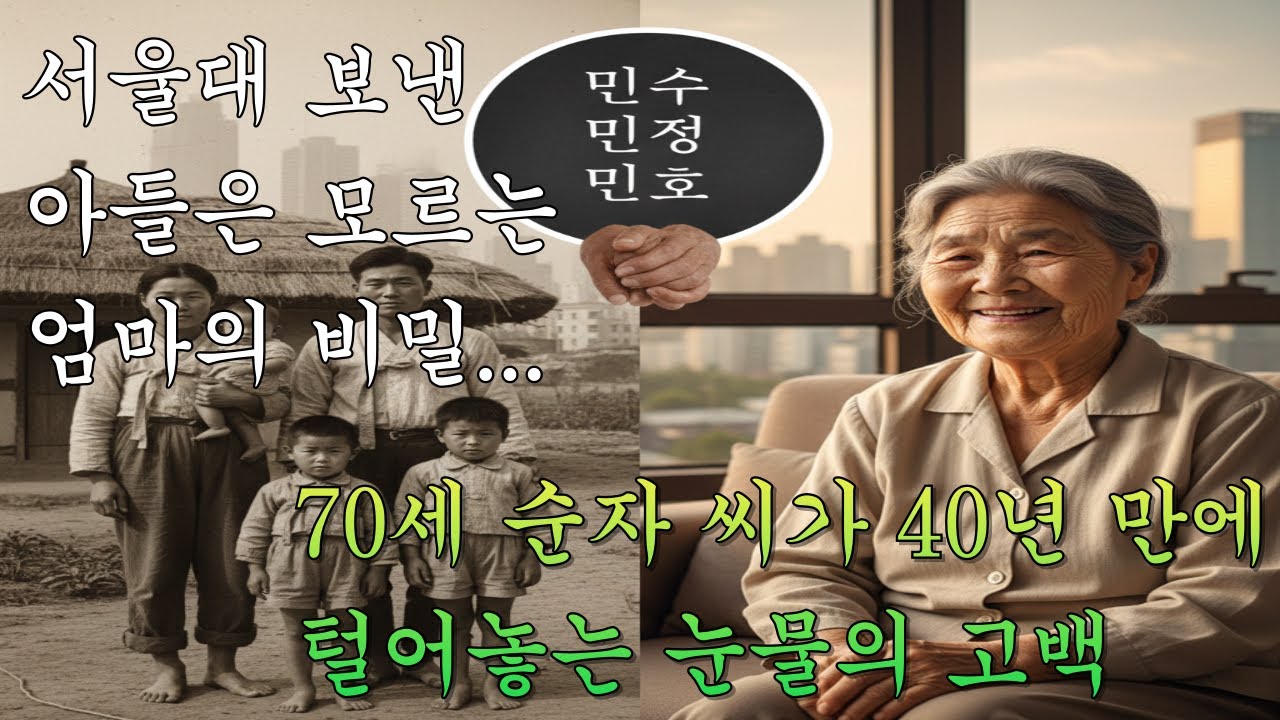 [그땐 그랬지] 자식들 미안해할까 봐 평생 숨겨온 이야기... 이제야 말하는 70세 노모의 눈물겨운 뒷바라지 이야기