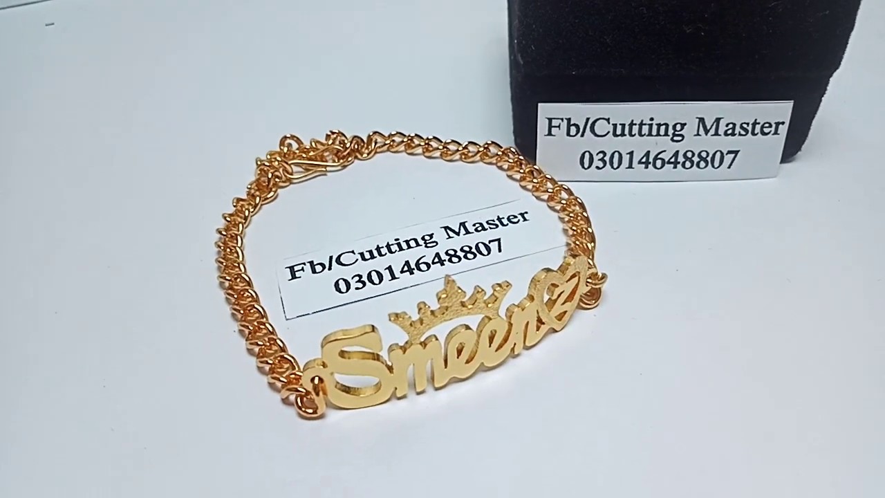 Latest New Gold Bracelet designs with name Plate || gold plated || Personalized name Bracelet