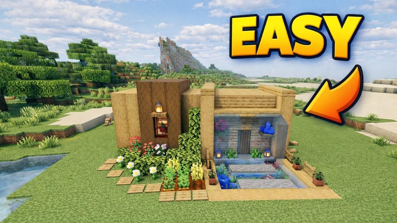 Minecraft: How To Build a Waterfall House🏡