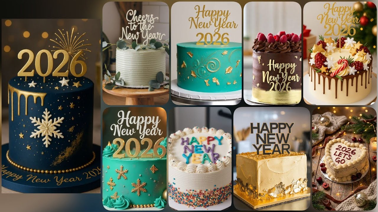 NeW YeAr CaKe DeSiGnS 🎉🎂/cake/2026 cake design@SparklyTrEnD369 