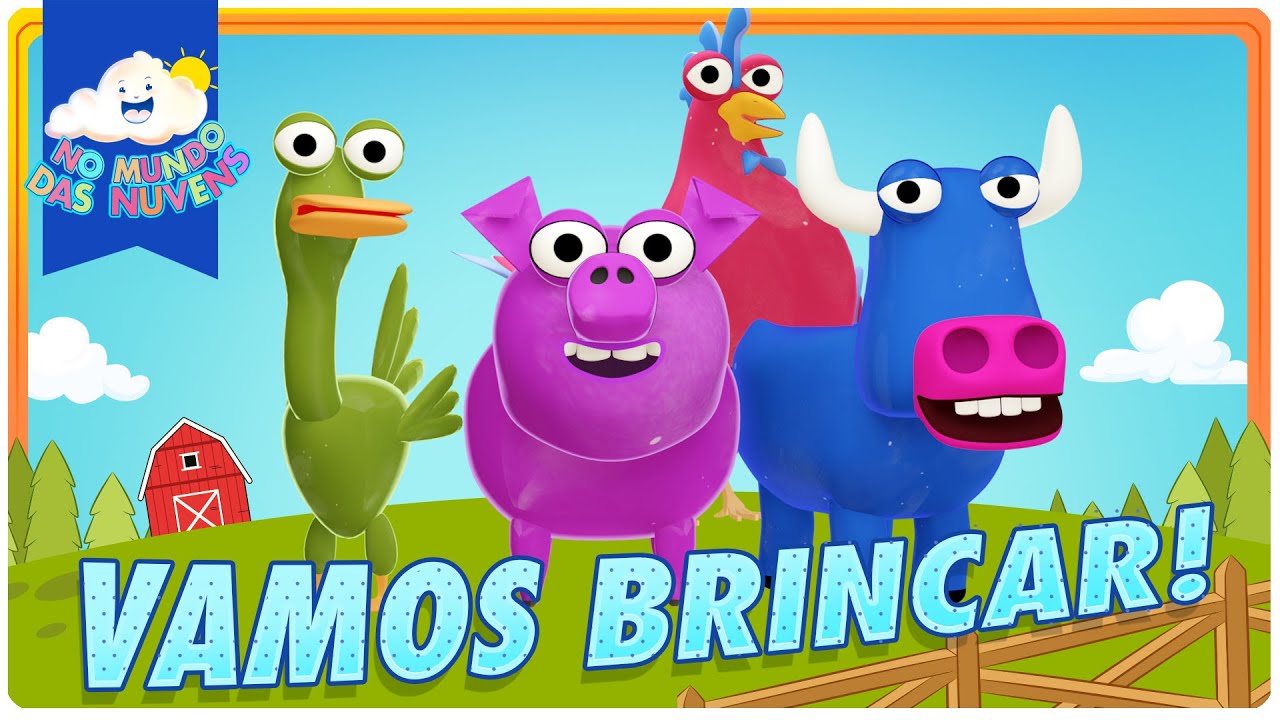 Animais da Fazendinha Feitos de Massinha ✨| No Mundo das Nuvens | Desenho Infantil e Musica animada