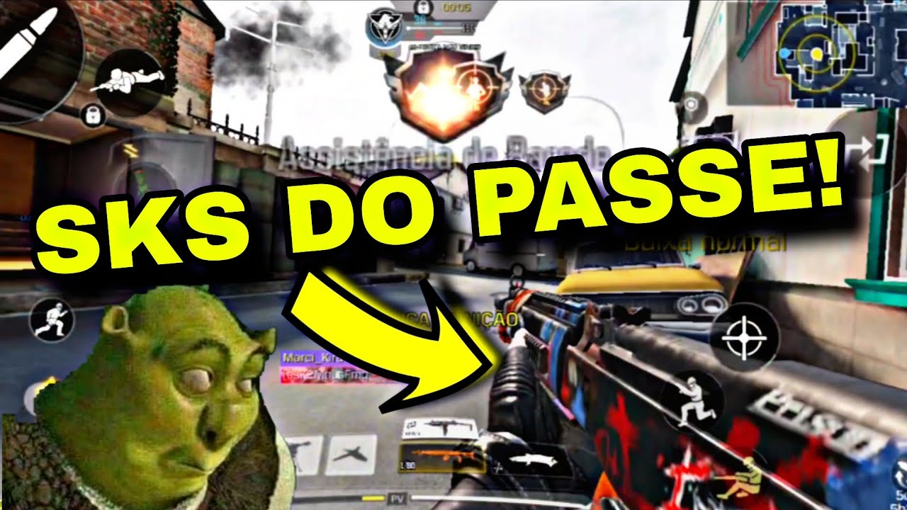 TESTEI A SKS DO PASSE DE BATALHA! CALL OF DUTY MOBILE GAMEPLAY 