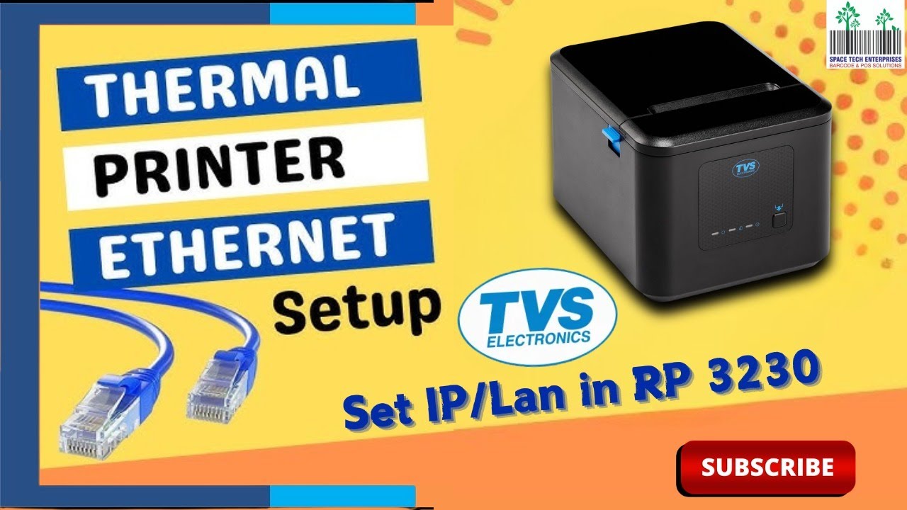 TVS Thermal Printer RP3230 How to Set IP & Install LAN Printer | Full Configuration Guide USB & LAN