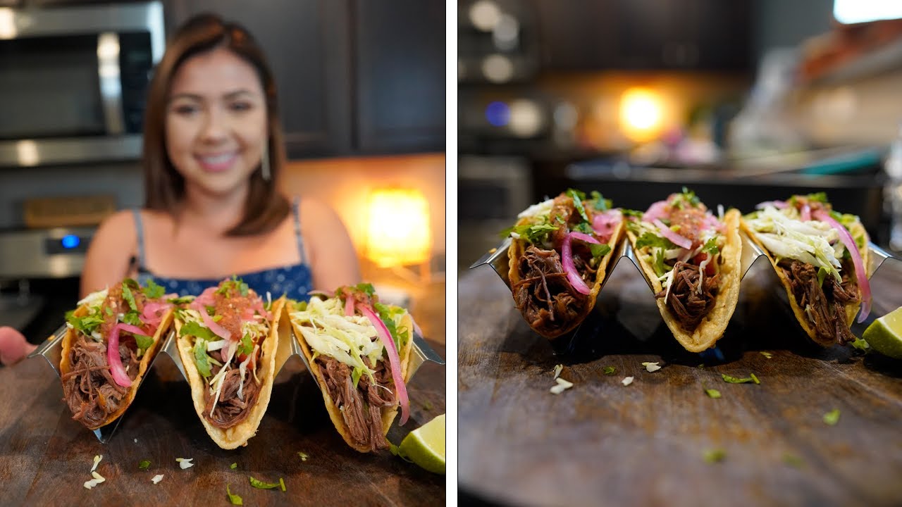 HOW TO MAKE THE JUICIEST BEEF BRISKET TACOS
