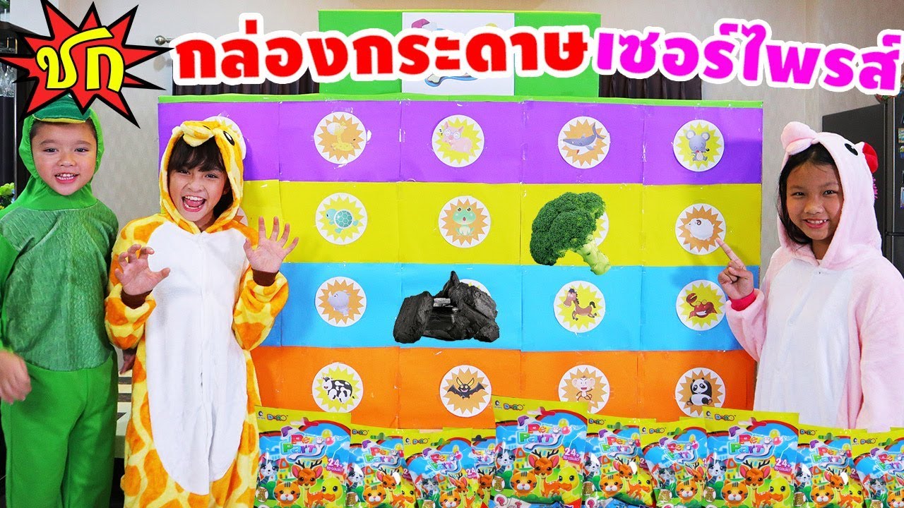 บรีแอนน่า | กล่องกระดาษเซอร์ไพรส์ 🐯🐸🐳 เกมส์ Pet Party ชาเลนจ์ จะได้ของดีหรือได้ของหลอก?