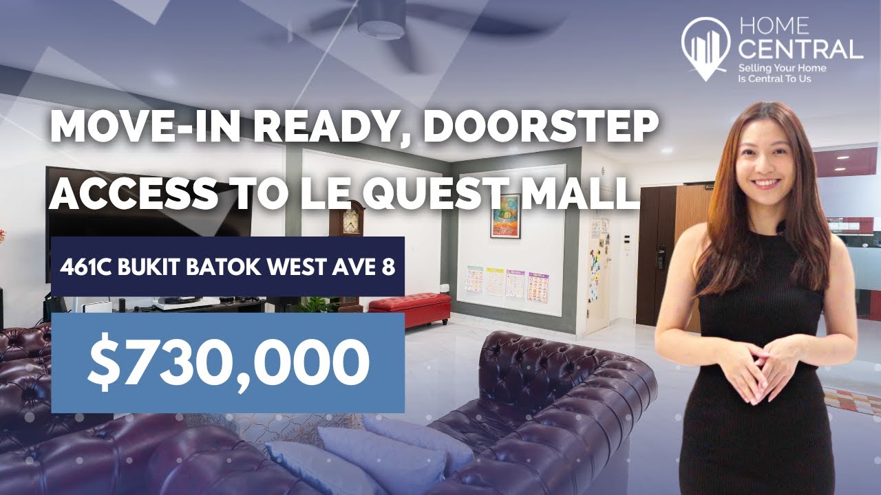 461C Bukit Batok West Ave 8: 5-Room HDB Home Tour | Move-In Ready, Doorstep Access to Le Quest Mall