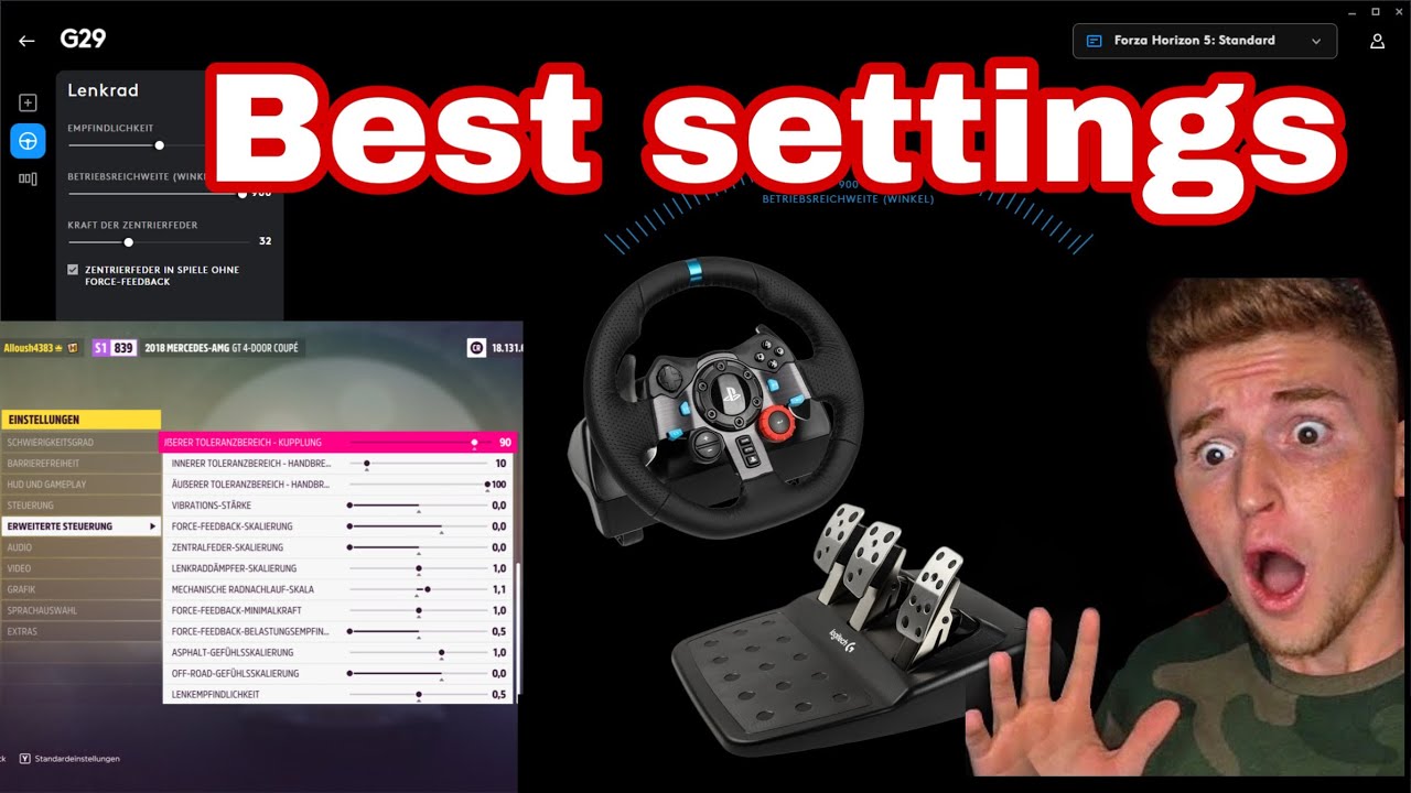 Best Logitech G29 Settings for Forza Horizon 5 &ndash; Ultimate FFB & Realistic Steering Setup! 🏎️⚙️🔥