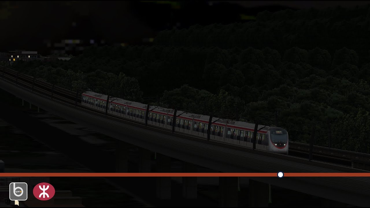 [Night] [Cab View] [openBVE] MTR Tuen Ma Line (TUM → WKS)
