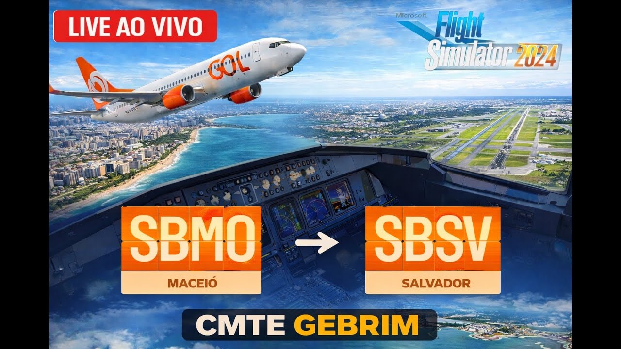 Boeing 737 MSFS 2024 | Maceió ✈︎ Salvador | AO VIVO com MANCHE NOVO pela IVAO