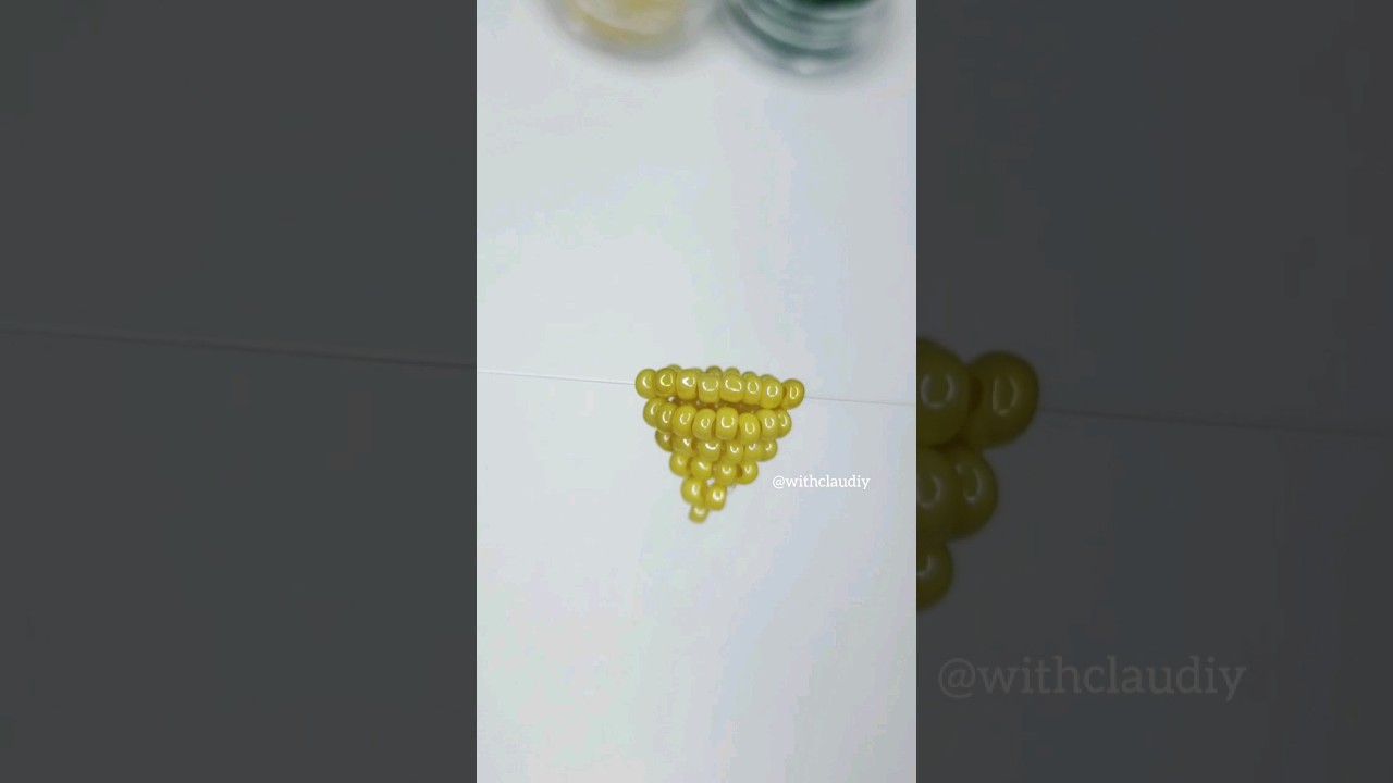 Beaded fruit tutorial  🍋🍋 #diy #beads #mostacillas