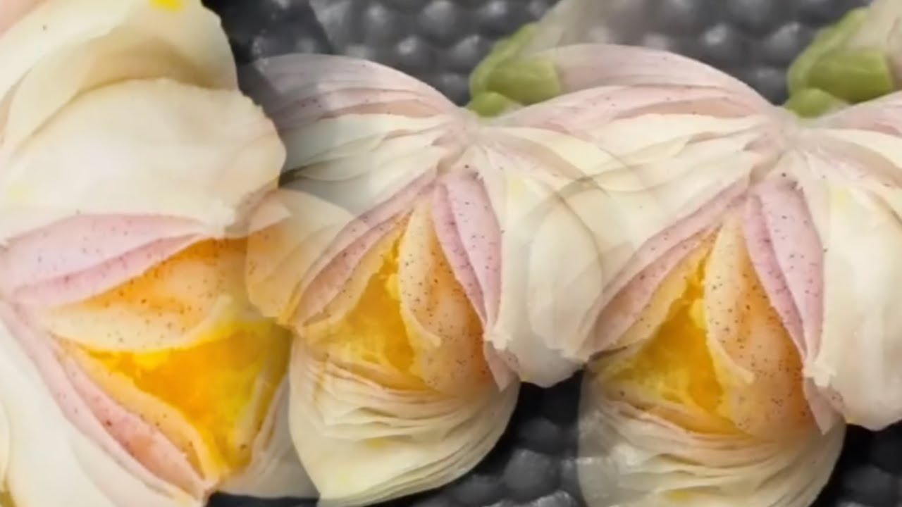 Wow amazing, how simple it is to fold flower 🌼 dough ,dumplings #trending #shortsfeed#dumplings #찐빵•