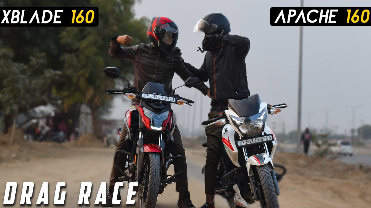 XBLADE 160 vs APACHE 160 2V BS6 : Drag Race Battle : Top End Race
