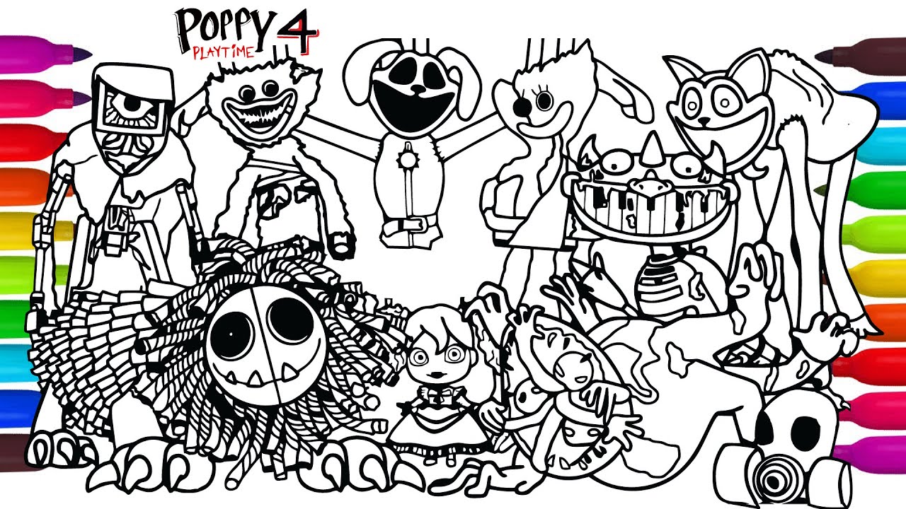 Poppy Playtime Chapter 4 Big Coloring Pages / How to Color Main Bosses and MONSTERS #Z890