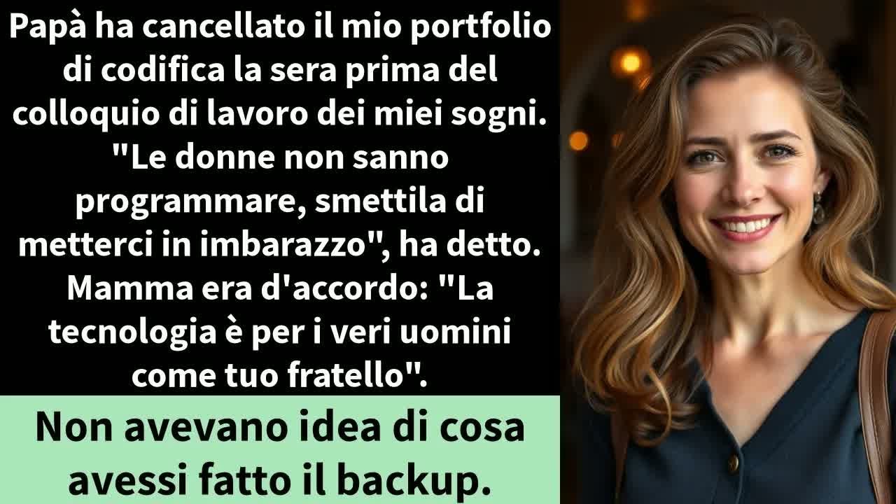 Papà ha cancellato il mio portfolio di codifica la sera prima del colloquio di lavoro dei miei sogni