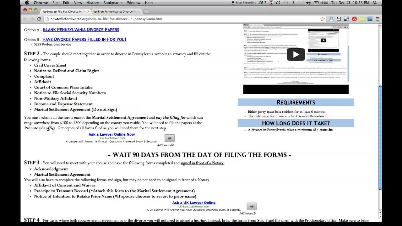 Divorce in Pennsylvania