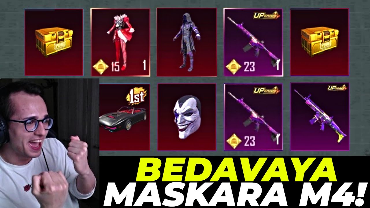 BEDAVAYA MASKARA M4 &Ccedil;IKTI! (&Ccedil;OK ŞANSLIYIM) PUBG MOBILE