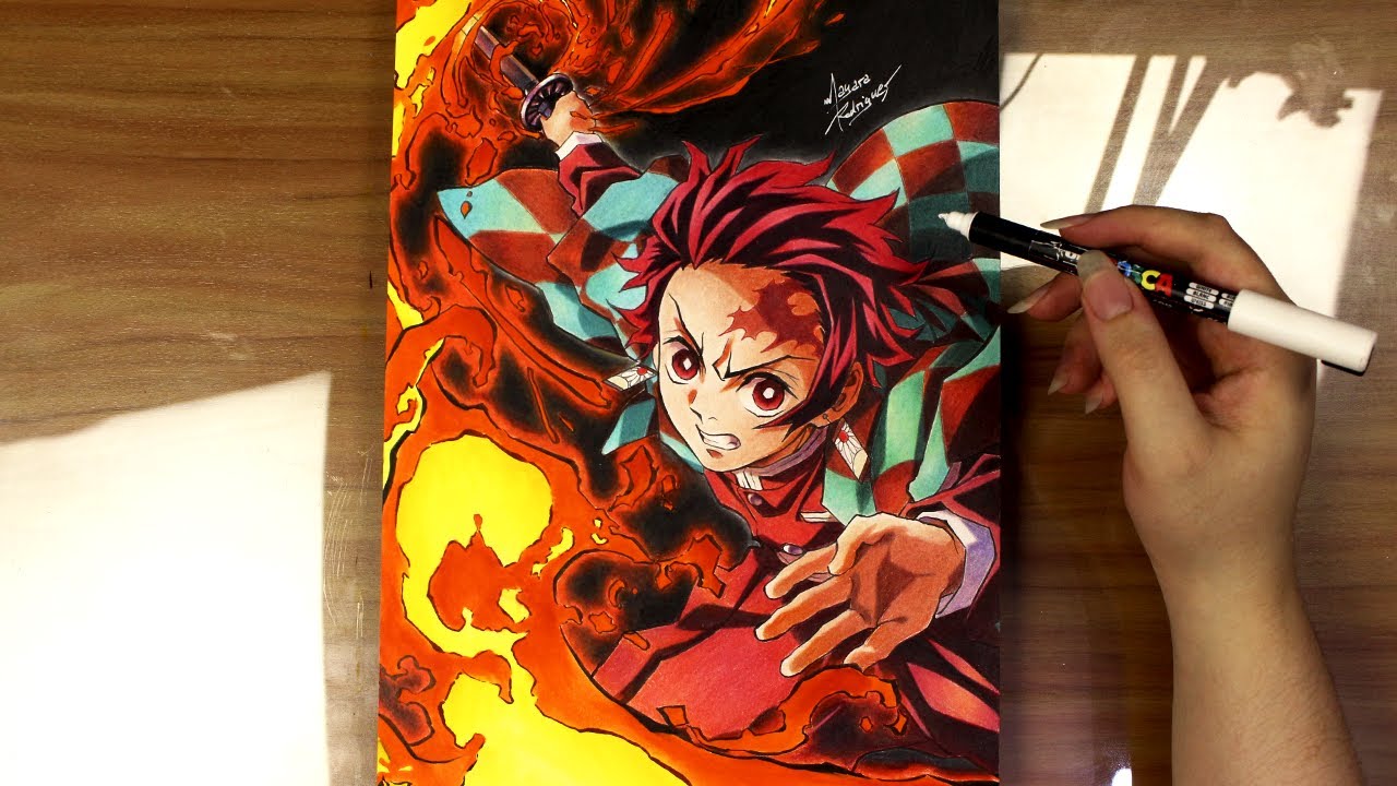 Drawing TANJIRO HI NO KAMI KAGURA [Kimetsu no Yaiba]