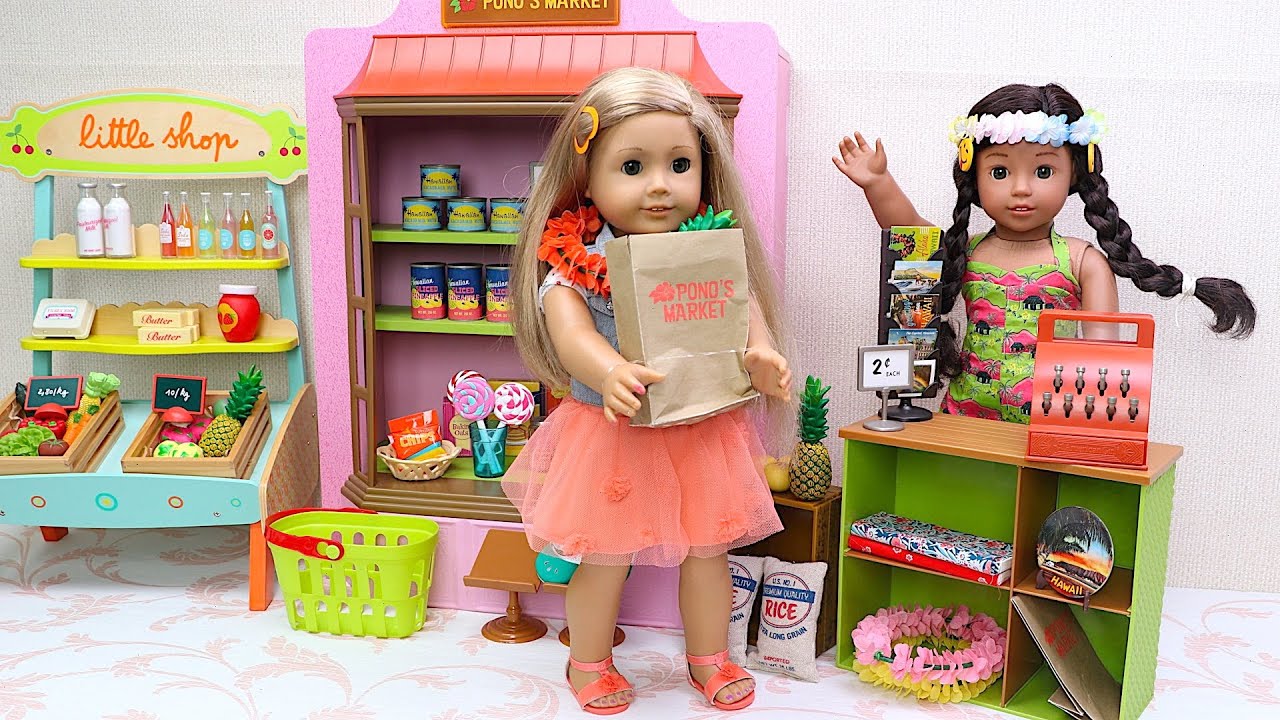 AG dolls' supermarket adventure for kids! Play Dolls