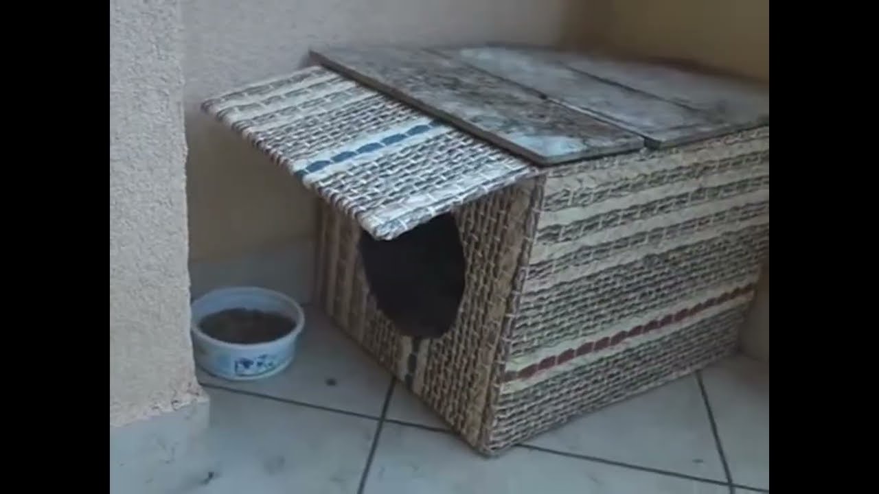 DIY КАК СДЕЛАТЬ ДОМИК для котенка#diy #homedecor #творчество #art #handmade #cats #catshouse