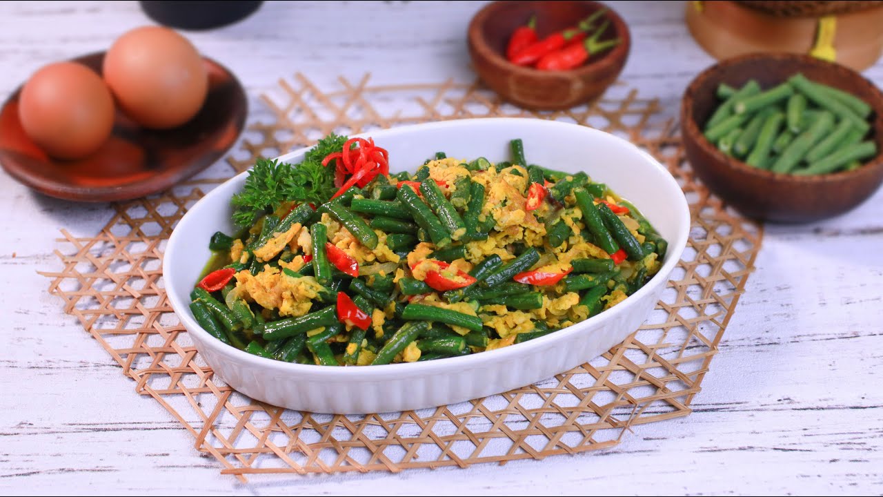 Ongseng Kacang Panjang Telur - Resep Sederhana Dan Mudah
