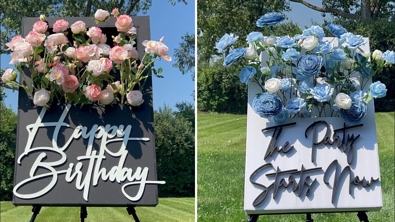 DIY - Floral Box Welcome Sign