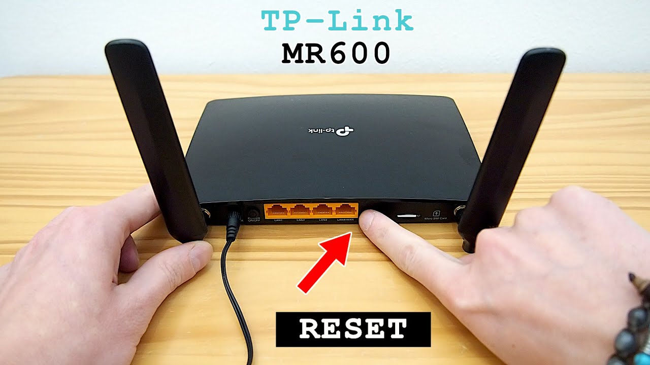 TP-Link MR600 4G+ Router Wi-Fi Dual Band &bull; Factory reset
