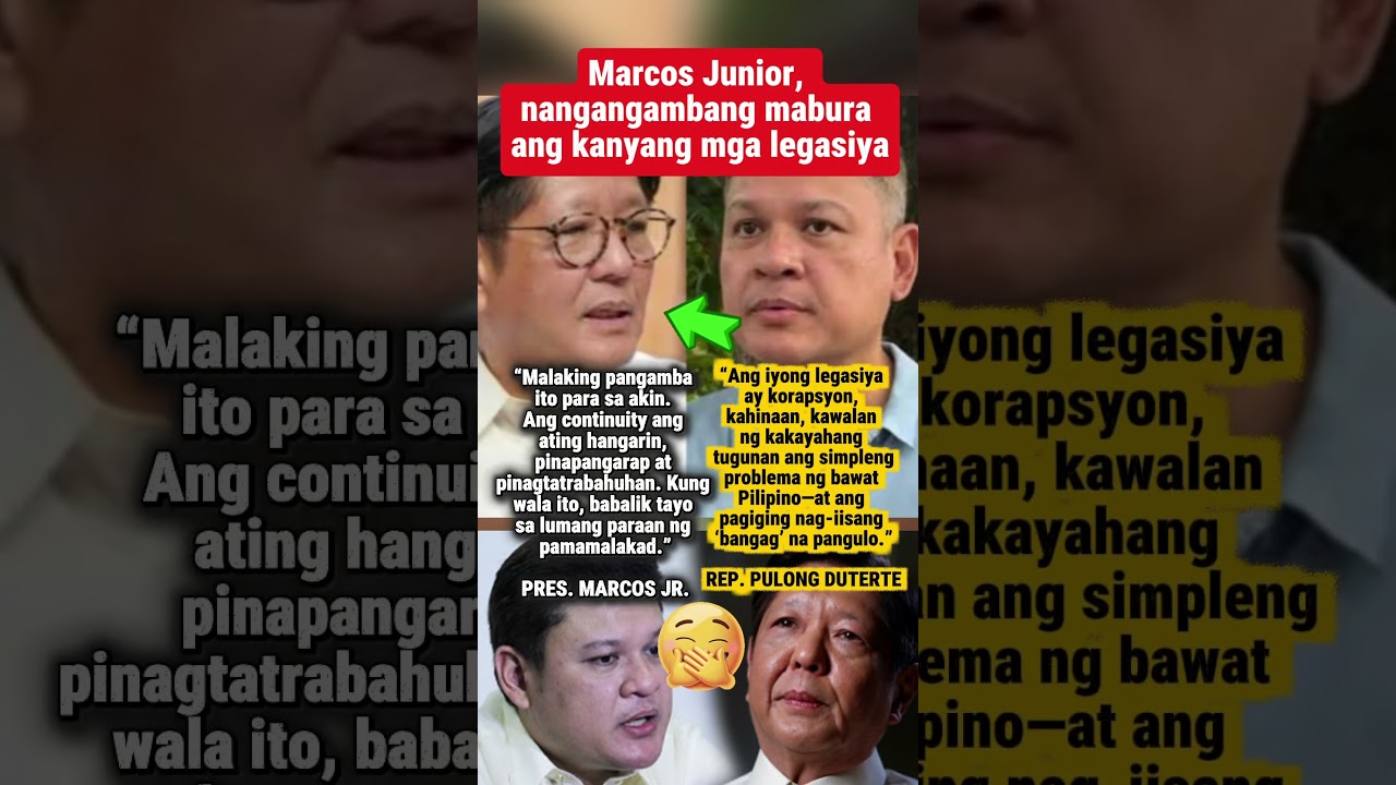 Marcos jr., naglabas ng pangamba sa kanyang legasiya; Pulong Duterte, may matinding sagot